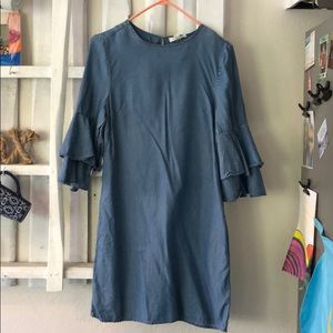 Chambray denim dress